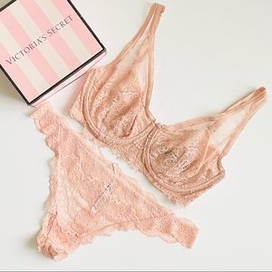 34DDD XXL Victoria’s Secret nude bra set